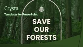  Presentation with save trees - Presentation with composite-of-save-our-forests background and a tawny brown colored foreground