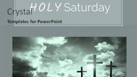  Presentation with sky holy - Presentation consisting of composite-of-silhouette-crosses background and a light gray colored foreground