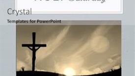  Presentation with holy land - Presentation having composite-of-silhouette-crucifix background and a white colored foreground