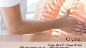  Presentation with spinal cord injury - Presentation theme having composite-of-spinal-cord-injury background and a coral colored foreground
