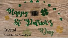  Presentation with st patricks day - Audience pleasing PPT theme consisting of composite of st patricks day backdrop and a  colored foreground