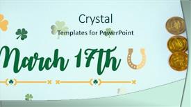  Presentation with st patricks day - Slides having composite of st patricks day background and a  colored foreground