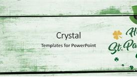  Presentation with st patricks day - Beautiful PPT theme featuring composite of st patricks day backdrop and a sky blue colored foreground