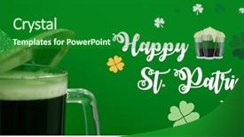  Presentation with composite - Colorful slide set enhanced with composite of st patricks day backdrop and a  colored foreground