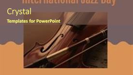  Presentation with connecting community - Presentation theme featuring composite-of-strings-of-jazz background and a violet colored foreground