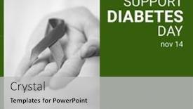  Presentation with diabetes day - Slide set enhanced with composite-of-support-diabetes-day background and a light gray colored foreground