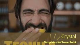  Presentation with tequila - PPT theme enhanced with composite-of-tequila-day-text background and a tawny brown colored foreground