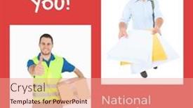  Presentation with veterans day thank you - Presentation theme enhanced with composite-of-thank background and a coral colored foreground