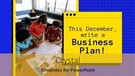  Presentation with business plan - Slide deck enhanced with composite-of-this-december-write background and a gold colored foreground