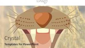  Presentation with tiger - PPT layouts consisting of composite-of-tiger-mouth-against background and a lemonade colored foreground