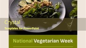  Presentation with impact - Slides having composite-of-vegetable-salad background and a tawny brown colored foreground