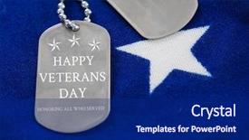  Presentation with veterans day - Colorful slide deck enhanced with composite of veterans day dog backdrop and a navy blue colored foreground