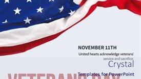  Presentation with veterans day - Presentation design enhanced with composite-of-veterans-day-november and a sky blue colored foreground