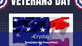  Presentation with veterans day - Slide deck with composite-of-veterans-day-text and a navy blue colored foreground