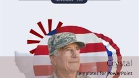  Presentation with veterans day - Presentation theme having composite-of-veterans-day-text and a coral colored foreground