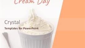  Presentation with food white - Slide set consisting of composite-of-whipped-cream background and a lemonade colored foreground