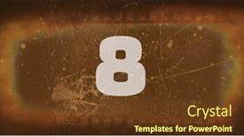  Presentation with film negative - Presentation enhanced with composite-of-white-colored-number background and a tawny brown colored foreground