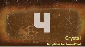  Presentation with film negative - PPT theme having composite-of-white-colored-number background and a tawny brown colored foreground