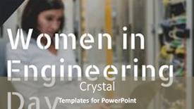  Presentation with career day - Slides featuring composite-of-women-in-engineering and a gray colored foreground