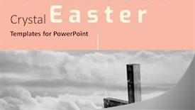  Presentation with easter resurrection - Slides enhanced with composite-of-wooden-cross-against background and a lemonade colored foreground