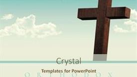  Presentation with easter resurrection - PPT layouts featuring composite-of-wooden-cross-against background and a cream colored foreground
