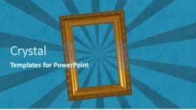  Presentation with antique picture frame - PPT theme with composite-of-wooden-picture-frame background and a  colored foreground
