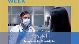  Presentation with hospital safety - PPT theme enhanced with composite-of-world-immunization-week background and a ocean colored foreground