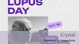  Presentation with lupus disease - Presentation enhanced with composite-of-world-lupus-day background and a light gray colored foreground