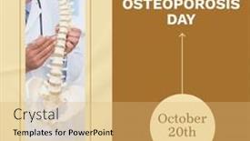  Presentation with metabolic doctor examining - Presentation theme consisting of composite-of-world-osteoporosis-day background and a  colored foreground