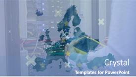  Presentation with data security - Slide set consisting of composite-of-x-signs background and a teal colored foreground