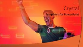  Presentation with victory sport - Slides consisting of composite-of-young-caucasian-soccer background and a red colored foreground