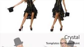  Presentation with composite - Beautiful PPT layouts featuring composite photo of woman doing tricks backdrop and a white colored foreground