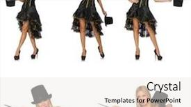  Presentation with composite - Theme consisting of composite photo of woman doing tricks background and a white colored foreground