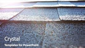  Presentation with composite - Audience pleasing PPT theme consisting of lifespan - composite roofing material with frost backdrop and a gray colored foreground