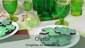 Presentation with sweets - PPT layouts enhanced with composition-for-st-patrick-day background and a seafoam green colored foreground