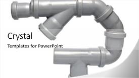  Presentation with sewer pipes - Slide deck featuring composition from plastic sewer pipes background and a white colored foreground