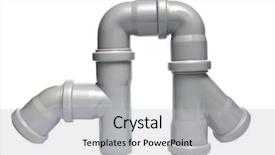  Presentation with sewer pipes - Cool new theme with composition from plastic sewer pipes backdrop and a light gray colored foreground