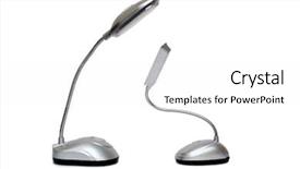  Presentation with lamps - Presentation theme featuring composition from two desk lamps on a white background background and a white colored foreground