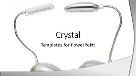  Presentation with lamps - Cool new presentation theme with composition from two desk lamps on a white background backdrop and a white colored foreground