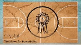  Presentation with sport award - Slide set having composition-of-1st-place-award background and a coral colored foreground