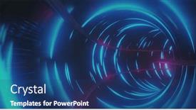  Presentation with blue global - PPT theme with composition-of-3d-blue-neon background and a ocean colored foreground