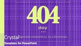  Presentation with censorship - Slide deck consisting of composition-of-404-day-against background and a violet colored foreground