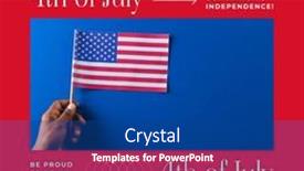 Presentation with independence - Presentation enhanced with composition-of-4th-of-july background and a ocean colored foreground