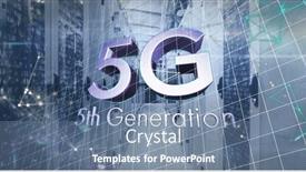  Presentation with server - PPT layouts consisting of composition-of-5g-5th-generation background and a seafoam green colored foreground