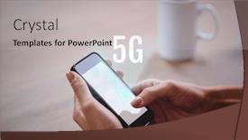  Presentation with interface - Presentation theme enhanced with composition-of-5g-text-over background and a light gray colored foreground