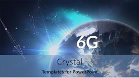  Presentation with connections - Presentation theme with composition-of-6g-text-over background and a  colored foreground