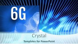  Presentation with information security - PPT theme with composition-of-6g-text background and a cool aqua colored foreground