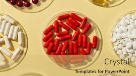  Presentation with yellow medical - Presentation design consisting of composition-of-a-variety background and a yellow colored foreground