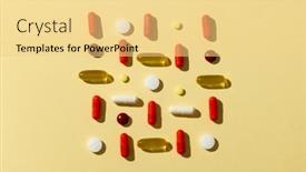  Presentation with yellow medical - Theme having composition-of-a-variety background and a blonde colored foreground