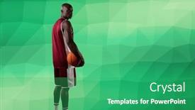  Presentation with competition - Presentation theme featuring composition-of-african-american-male background and a ocean colored foreground